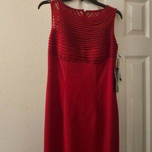 Red Sexy Sleeveless Prom Bridesmaid Formal Maxi Fitted Evening Glam Chic Dress